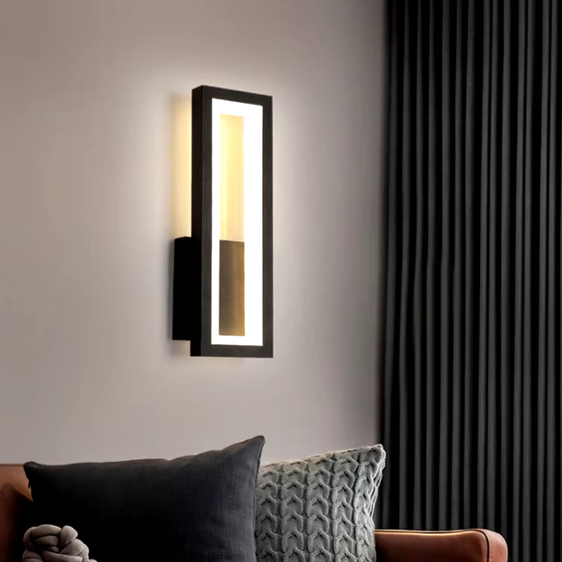Modern Minimalist Wall Lamps Home Decor Living Room Bedroom Bedside 16W Ac96V-260V Led Sconce Black White Light Aisle Decoration