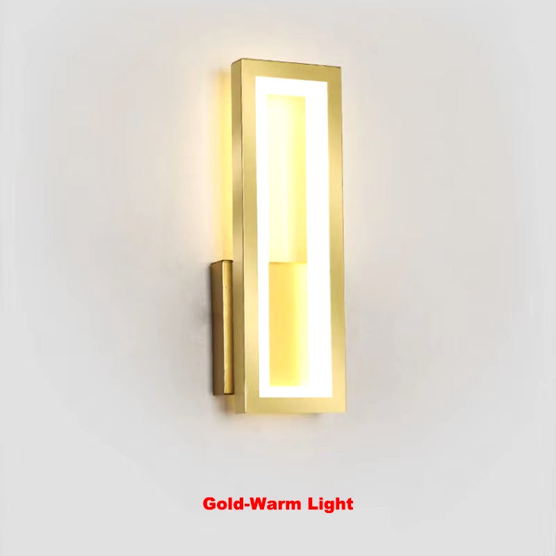Modern Minimalist Wall Lamps Home Decor Living Room Bedroom Bedside 16W Ac96V-260V Led Sconce Black White Light Aisle Decoration