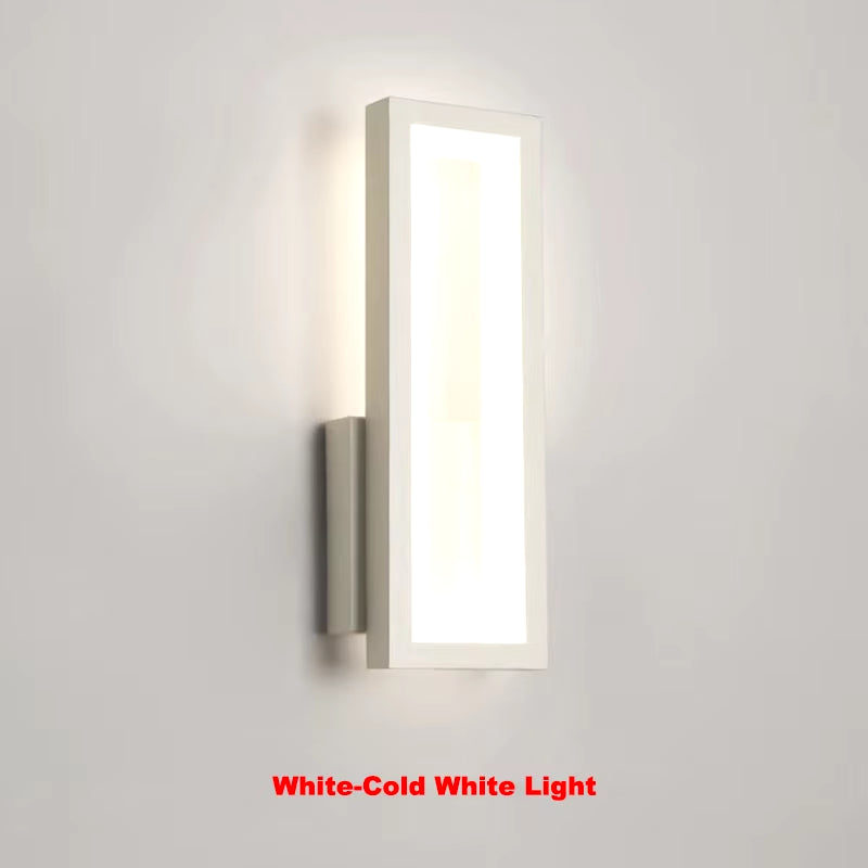 Modern Minimalist Wall Lamps Home Decor Living Room Bedroom Bedside 16W Ac96V-260V Led Sconce Black White Light Aisle Decoration