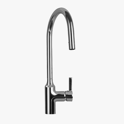 Hidden Aerator Pull Out Kitchen Faucet Matte Black & Chrome Kitchen Sink Water Mixer Tap Single Hole Basin Brass Faucet